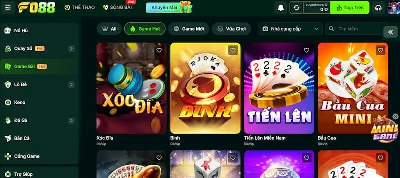 Game bài nhà cái FO88