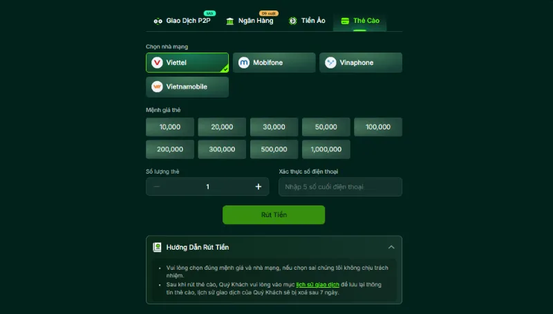 Rút tiền FO88