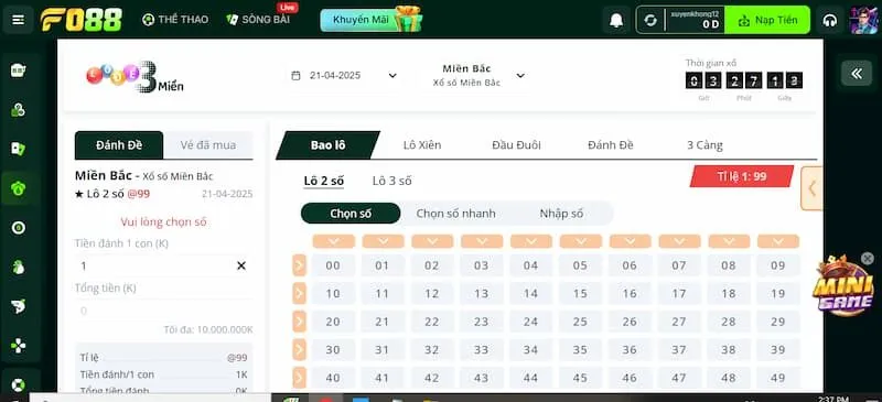 Sảnh lô đề FO88
